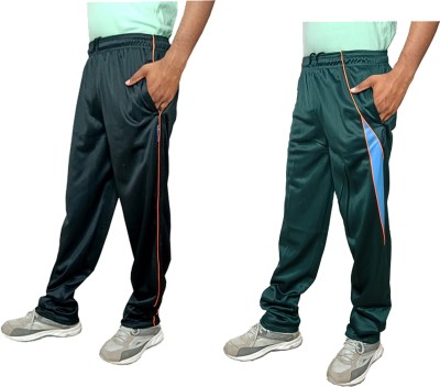 IndiWeaves Solid Men Green, Green Track Pants