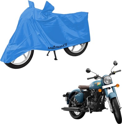 MOTOTRANCE Two Wheeler Cover for Royal Enfield(Classic 350 Signals, Blue)