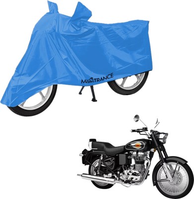 MOTOTRANCE Two Wheeler Cover for Royal Enfield(Bullet 500, Blue)