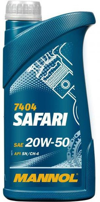 MANNOL 7404-1 Safari 20W-50 API SN/CH-4 High Performance Engine Oil(1 L, Pack of 1)