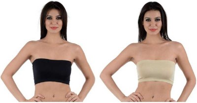 INFINITYFAB TUBE BW Women Bandeau/Tube Non Padded Bra(Black, White)