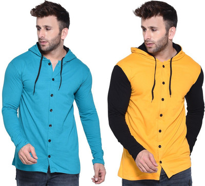Lawful Casual Men Solid Casual Multicolor Shirt(Pack of 2)