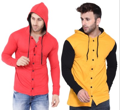 BEYOU FASHION Men Solid Casual Multicolor Shirt(Pack of 2)