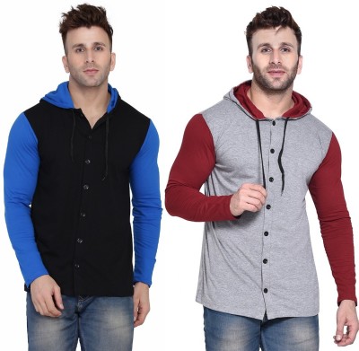 Lawful Casual Men Solid Casual Multicolor Shirt(Pack of 2)