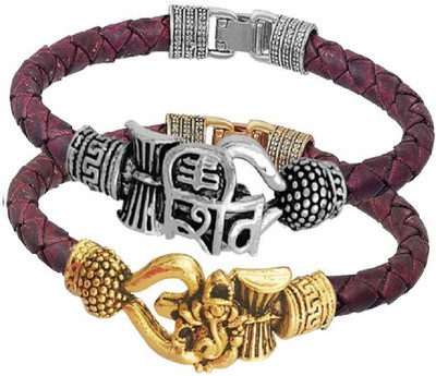 FARID ENTERPRISES Leather Bracelet Set(Pack of 2)