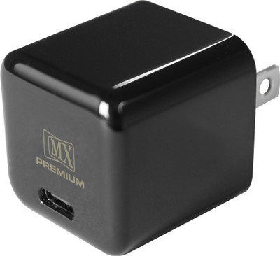 MX 18 W 3 A Wall Charger for Mobile with Detachable Cable(Black)