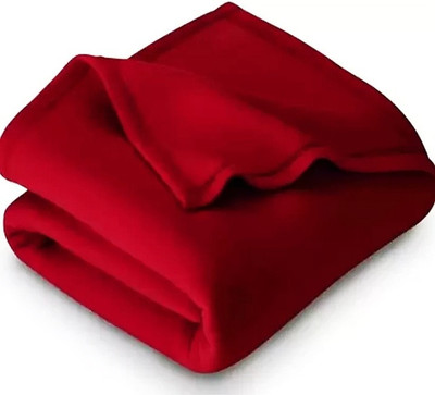 kumar creation Solid Single AC Blanket for  AC Room(Microfiber, Maroon)