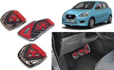 Selifaur 3 Pcs Red Non-Slip Manual Car Pedals kit Pad Covers Set for Go Car Pedal