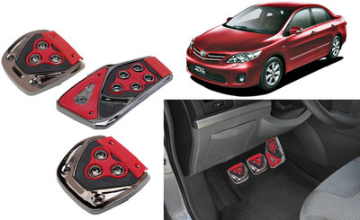 Selifaur R2E26 - 3 Pcs Red Non-Slip Manual Car Pedals kit Pad Covers Set Car Pedal