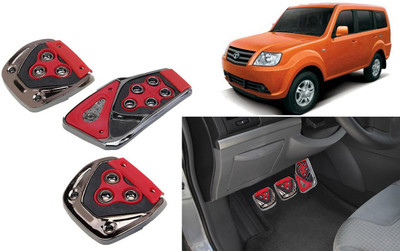 Selifaur R2E15 - 3 Pcs Red Non-Slip Manual Car Pedals kit Pad Covers Set Car Pedal