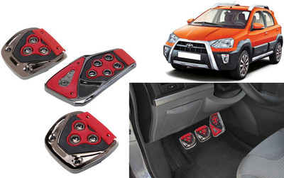 Selifaur R2E29 - 3 Pcs Red Non-Slip Manual Car Pedals kit Pad Covers Set Car Pedal
