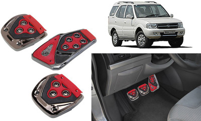 Selifaur R2E13 - 3 Pcs Red Non-Slip Manual Car Pedals kit Pad Covers Set Car Pedal