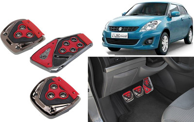 Selifaur 3 Pcs Red Non-Slip Manual Car Pedals kit Pad Covers Set for Swift Dzire Type -2 Car Pedal