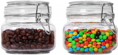 Massive Reckon Glass Utility Container  - 500 ml(Pack of 2, Clear)