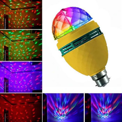 Glamezone 360 Degree LED Crystal Rotating Bulb Magic Disco LED Lightation Single Disco Ball(Ball Diameter: 2.5 cm)