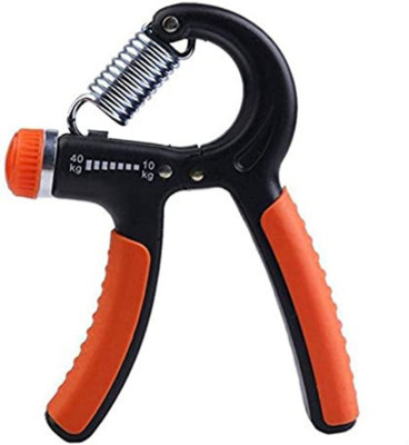 Mando Shop Adjustable Tension Hand Grip|Strength Resistance|Rubberized Handles Hand Grip/Fitness Grip(Orange, Black)