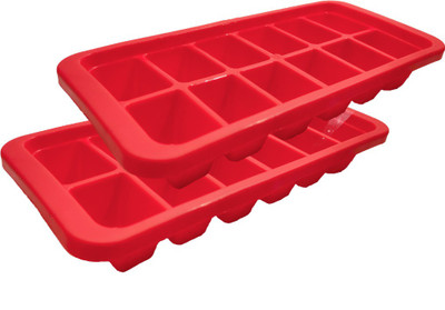 Plastico Multicolor Plastic Ice Cube Tray(Pack of2)