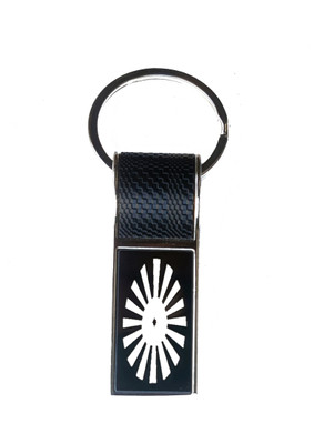 TRAQ OM SHANTI ENGRAVED METAL Key Chain