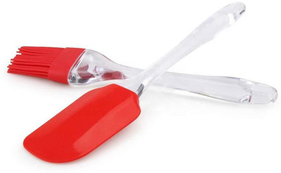 Alpyog Grilling And Mixing Baking Brush Set Kitchen Tool Set(Red, Spatula, Brush)
