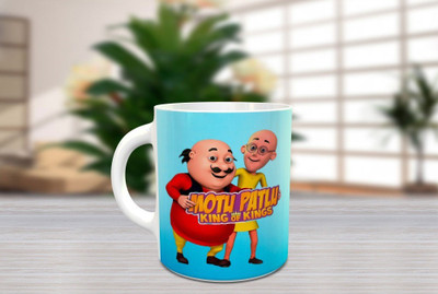 BlueBells Gifting GANG OF MOTU PATLU BHEEM Ceramic Coffee Mug(325 ml)