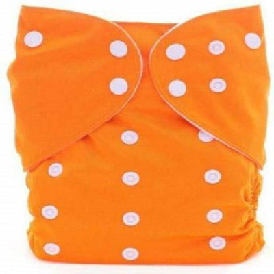 TradeVast Reusable Baby Washable Cloth Diaper Nappies Wet-Free Inserts for Babies/Kids/Toddlers/Infants (Age 0 To 2) - Pack of Orange 1 Piece