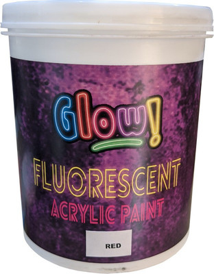 Glow UV (Ultraviolet/Blacklight) Fluorescent Paint, 1 Litre(Set of 1, Red)