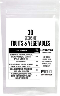 CYBEXIS 30-Varieties-30 Variety of Fruits and Vegetable Seeds Seed(10 g)