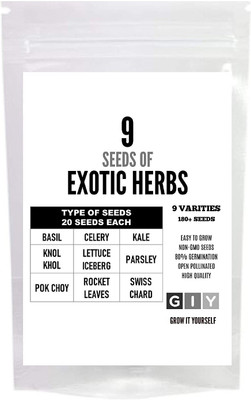 VibeX 9-Varieties-Hybrid 9 Variety of Fruits and Vegetable Seeds Seed(315 per packet)