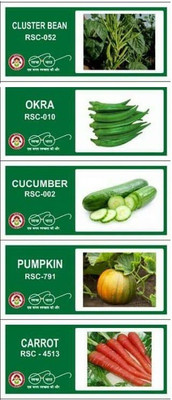 VibeX 5-Varieties-Vegetable Seeds Combo Pack Seed(175 per packet)
