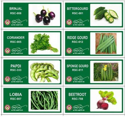 VibeX 8-Varieties-Hybrid Vegetable Seeds Combo Seed(280 per packet)