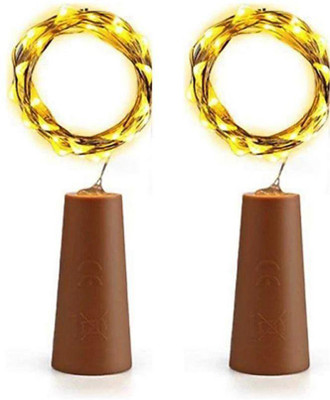 TEJAS SMART GADGETS 20 LEDs 3 m Yellow Steady String Rice Lights(Pack of 2)
