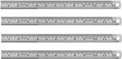 AJANTA Scale 04 Ruler(Set of 4, Silver)