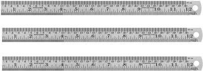 AJANTA Scale 03 Ruler(Set of 3, Silver)