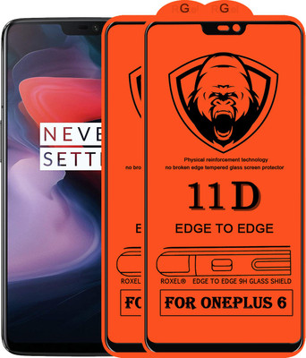 SoftTech Edge To Edge Tempered Glass for OnePlus 6(Pack of 2)