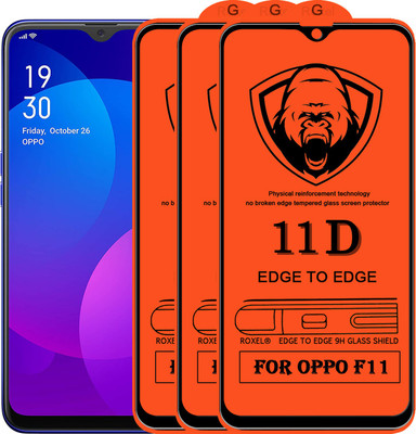11D Edge To Edge Tempered Glass for Oppo F11(Pack of 2)