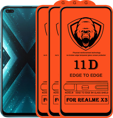 11D Edge To Edge Tempered Glass for Realme X3(Pack of 2)