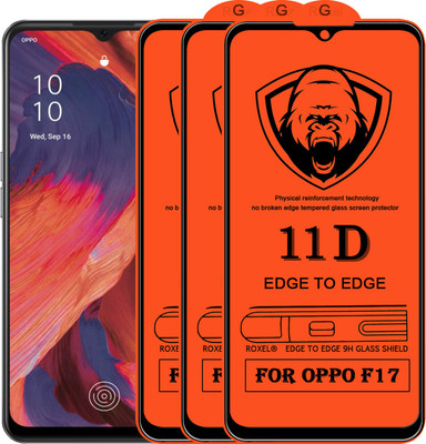 SoftTech Edge To Edge Tempered Glass for Oppo F17(Pack of 2)