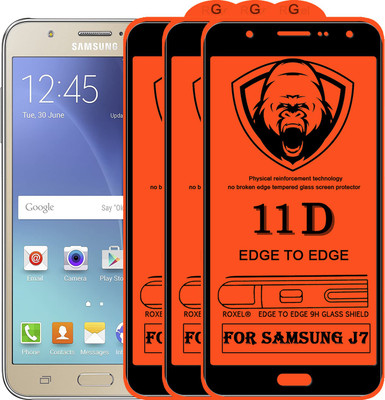 SoftTech Edge To Edge Tempered Glass for Samsung Galaxy J7(Pack of 2)