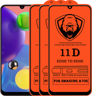 SoftTech Edge To Edge Tempered Glass for Samsung Galaxy A70S(Pack of 2)