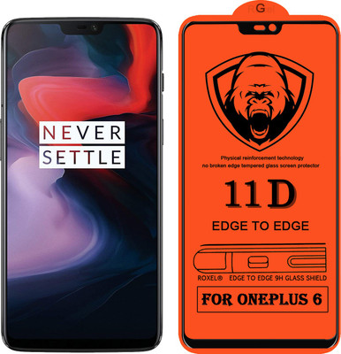 11D Edge To Edge Tempered Glass for OnePlus 6(Pack of 2)