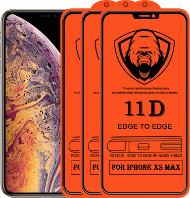 SoftTech Edge To Edge Tempered Glass for Apple iPhone XS Max(Pack of 2)