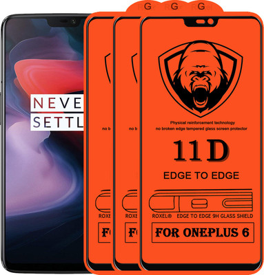 Express Buy Edge To Edge Tempered Glass for OnePlus 6(Pack of 2)