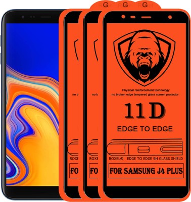 SoftTech Edge To Edge Tempered Glass for Samsung Galaxy J4 Plus(Pack of 2)