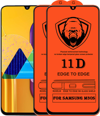 SoftTech Edge To Edge Tempered Glass for Samsung Galaxy M30S(Pack of 2)