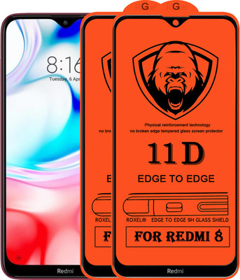 SoftTech Edge To Edge Tempered Glass for Redmi 8 New(Pack of 2)