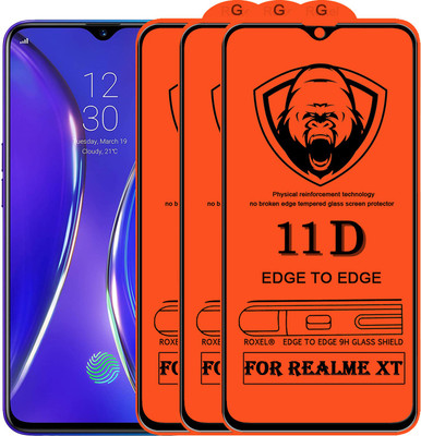 SoftTech Edge To Edge Tempered Glass for Realme XT(Pack of 2)
