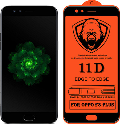 SoftTech Edge To Edge Tempered Glass for Oppo F3 Plus(Pack of 2)
