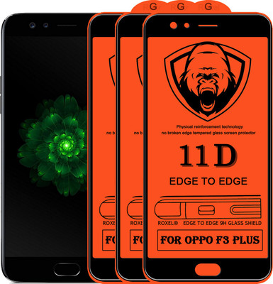 SoftTech Edge To Edge Tempered Glass for Oppo F3 Plus(Pack of 2)
