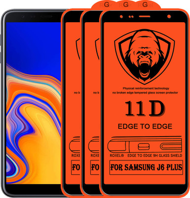 SoftTech Edge To Edge Tempered Glass for Samsung Galaxy J6 Plus(Pack of 2)