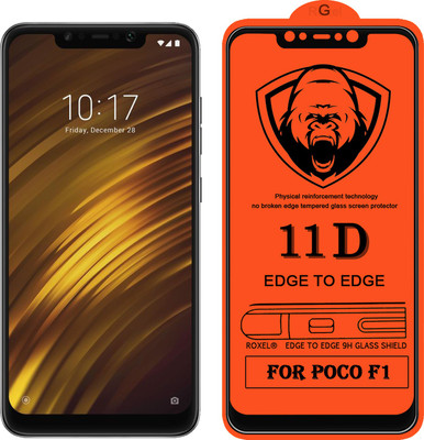 SoftTech Edge To Edge Tempered Glass for POCO F1(Pack of 2)